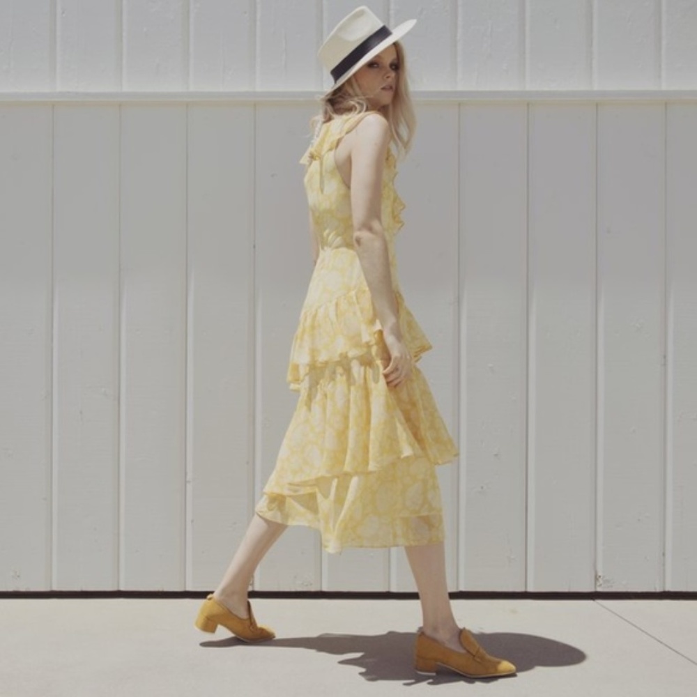 NWT Anthropologie Sunny Days Ruffled Dress Large